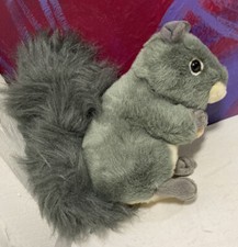 Vintage Aurora Plush Gray SQUIRREL Bushy Tail Clean Toy Animal