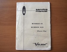 WELSON Winner 45 S Original Service Manual repair Schematic diagrams Schema