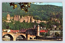Postcard Pan American Airlines Am Airplane Heidelberg Germany 1964 Posted Chrome
