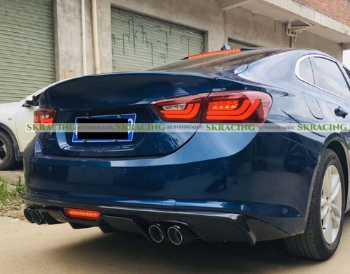 For Chevrolet Malibu 2016-2024 Gloss Black Rear Bumper Lip Diffuser Bodykit 1PCS - Picture 6 of 13