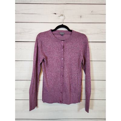 Eddie Bauer Women's Pink Long Sleeve Button Front Cardigan Sweater Size  Small