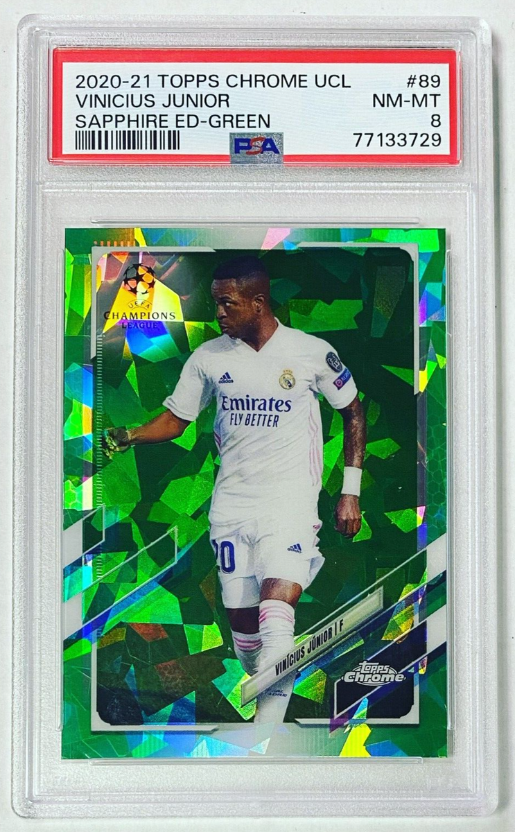 2020-21 Topps Chrome UCL Sapphire Vinicius Junior Green Refractor
