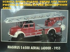 WOW EXTREMELY RARE Magirus S6500 Ladder DL30 Fire Stuttgart 1955 1:43 Minichamps