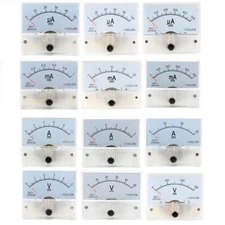 US Analog Amp Panel Meter 2-30A 10-50V DC Ammeter Current Voltmeter Voltage 85C1