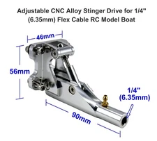 95mm Alloy Stinger Drive Strut for 1/4" Flex Shaft Cable for RC Model Boat