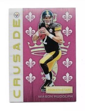 2018 Rookies and Stars PINK PRIZM CRUSADE REFRACTOR MASON RUDOLPH /85 RC STEELER