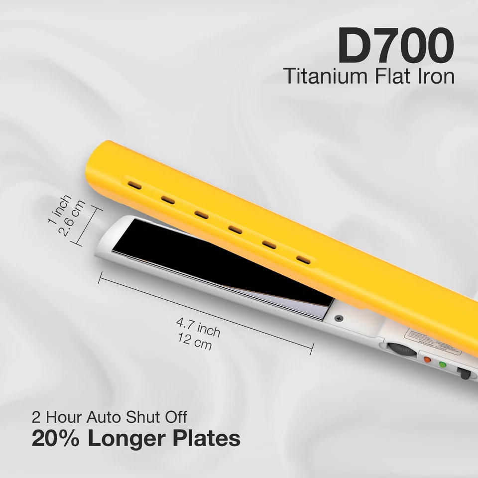 Plancha plana de titanio GK HAIR D700 - Plancha de pelo profesional, apagado automático, 150-232 °C Foto 4 de 4