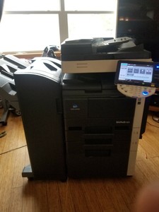Konica Minolta Bizhub 283 Mono Copier Printer Scanner With Finisher Ebay