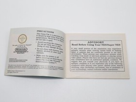 Tom & Jerry NES Instruction Booklet Manual FRA