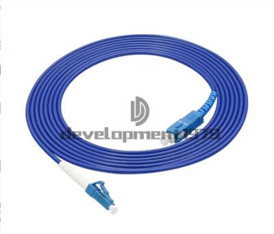 Armored Cable Fiber Patch Cord LC UPC to SC UPC SM 9/125 3.0mm Single Core 10M