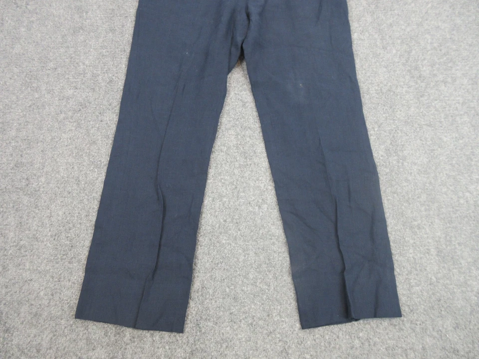 Pantalones Ralph Lauren Para Hombre 38 Azul Chino Lino Preppy Púrpura Etiqueta Italia 36x29 Foto 3 de 4