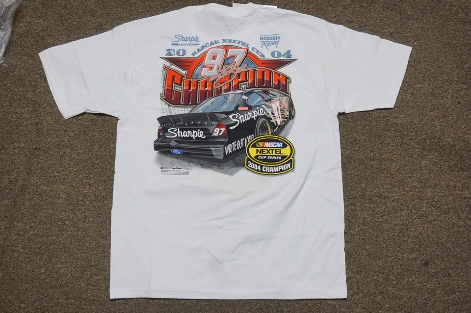Camiseta Kurt Busch #97 Sharpie 2004 Nextel Cup Champion NASCAR - Talla Grande Foto 3 de 4