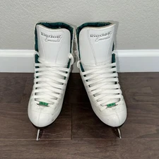Riedell Emerald Model 119W Ladies Size 5 Womens White Ice Skates Luna Blades