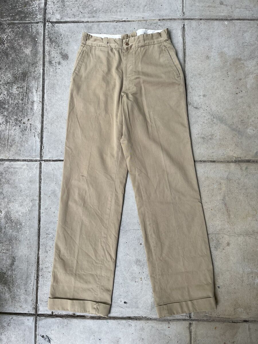 Vintage 1940s/1950s Military Khaki Officer’s Chinos (30x33)