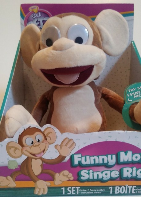 Club Petz Funny Friends Brown Monkey Rolling Around Farting Laughing 090 for sale online | eBay