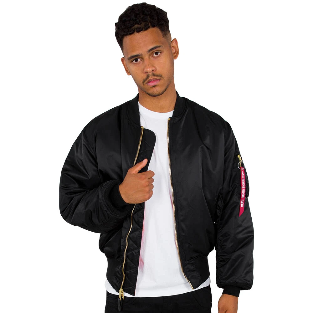 Alpha Industries Men s Bomber Jacket MA 1 Flight Bomber Reversible in Black