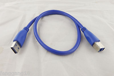 1x USB 3.0 A Male Plug to B Male Printer Scanner Data Wire Extension Cable 50cm