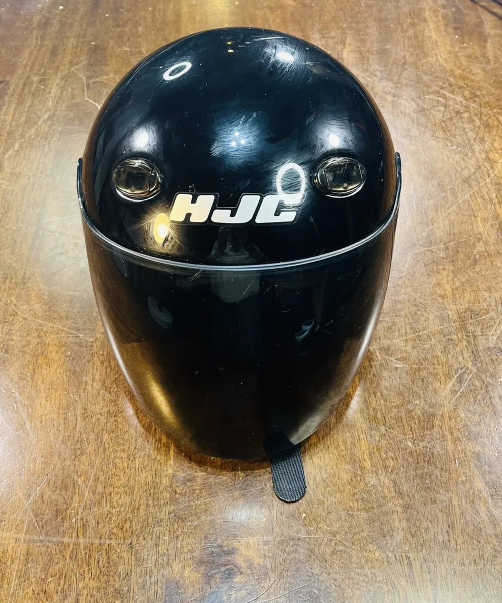 HJC CL-33 Gloss Black Open Face Motorcycle Helmet Clear Visor Sz Small