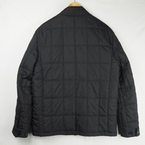 Tumi Quilted Puffer Jacket Mens Medium Black Insulated Fill T-Tech Zip ButtonTum - Picture 9 of 16