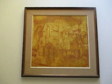 JOHN WHEAT PAINTING RARE ABSTRACT EXPRESSIONISM MODERNISM LANDSCAPE MID CENTURY