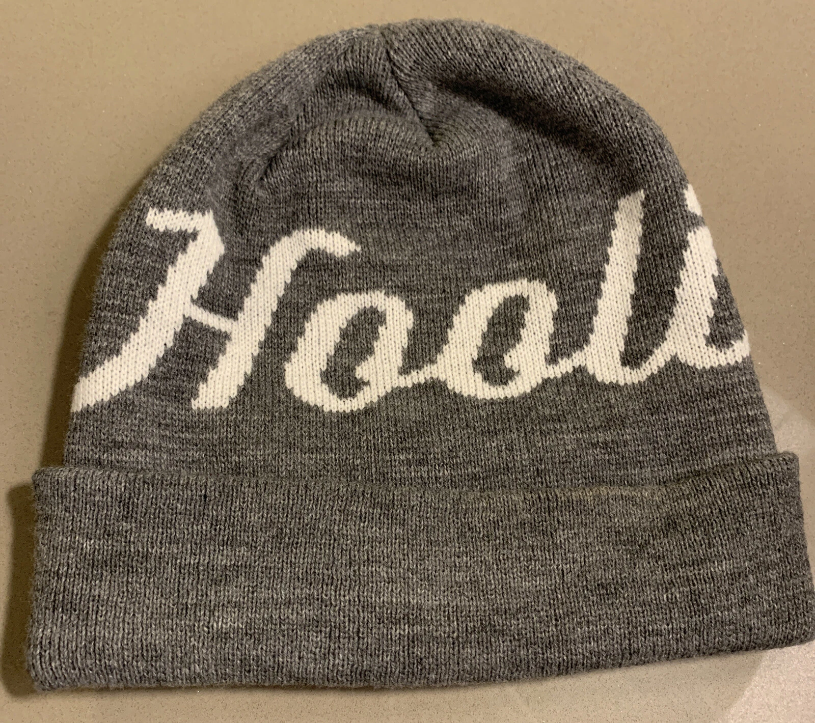 Winter Beanie Hooligans Wrap Around Logo Rich Kids Hat Cap Cold Weather New NWOT