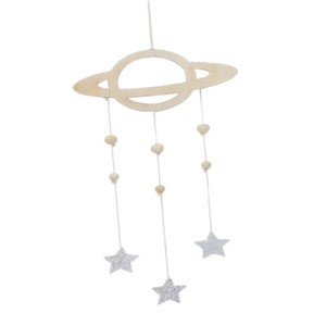 Nordic Cloud Raindrop Star Kids Room Nursery Wood Wall Hanging