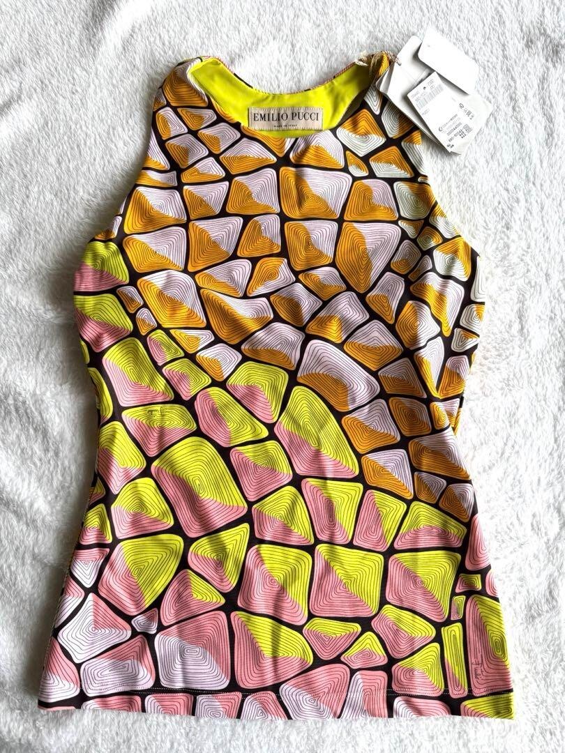 未使用★EMILIO PUCCI タンクトップ S EMILIO PUCCI タンクトップ ストレッチ素材 S - メルカリ