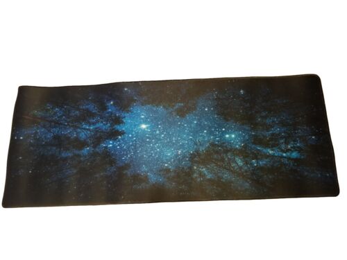 Dark Night Gaming Mouse Pad for Desk, Desk 31.5" x 11.8" Black and White