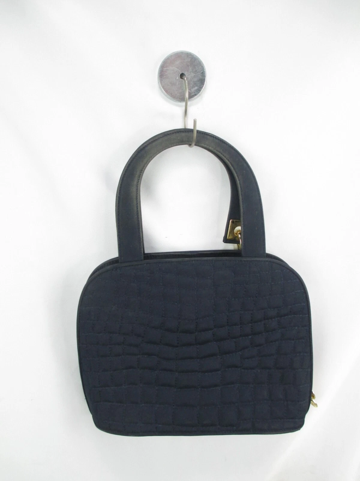 Borsa a tracolla Valentino Orlandi Nay blu con manico trapuntato