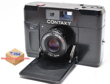 All Works! [NEAR MINT] CONTAX T Black Rangefinder 35mm Film Camera from Japan