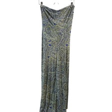 The Limited Medium Strapless Paisley Lined Maxi Dress Artsy Festival Beachy 