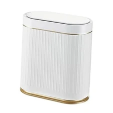 Bathroom Trash Can with Automatic Lid 2 Gallon Motion Sensor Trash Can, Golden