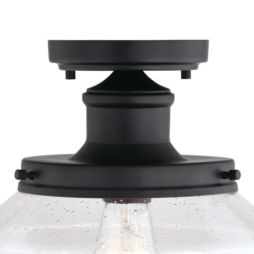 Vaxcel Lighting T0546 Collins 1 Light 10"W Semi-Flush Ceiling - Black - Picture 3 of 12