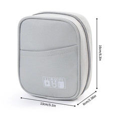 Waterproof Portable Cable Organizer Bag - Travel Digital Accessories Pouch for U