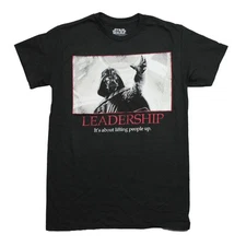 Star Wars New Adult T-Shirt - Darth Vader Reaching LEADERSHIP It's About
