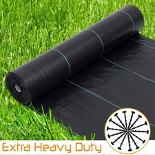 Heavy Duty Weed Control Fabric Membrane Garden Ground Cover Sheet with 50 PEGS