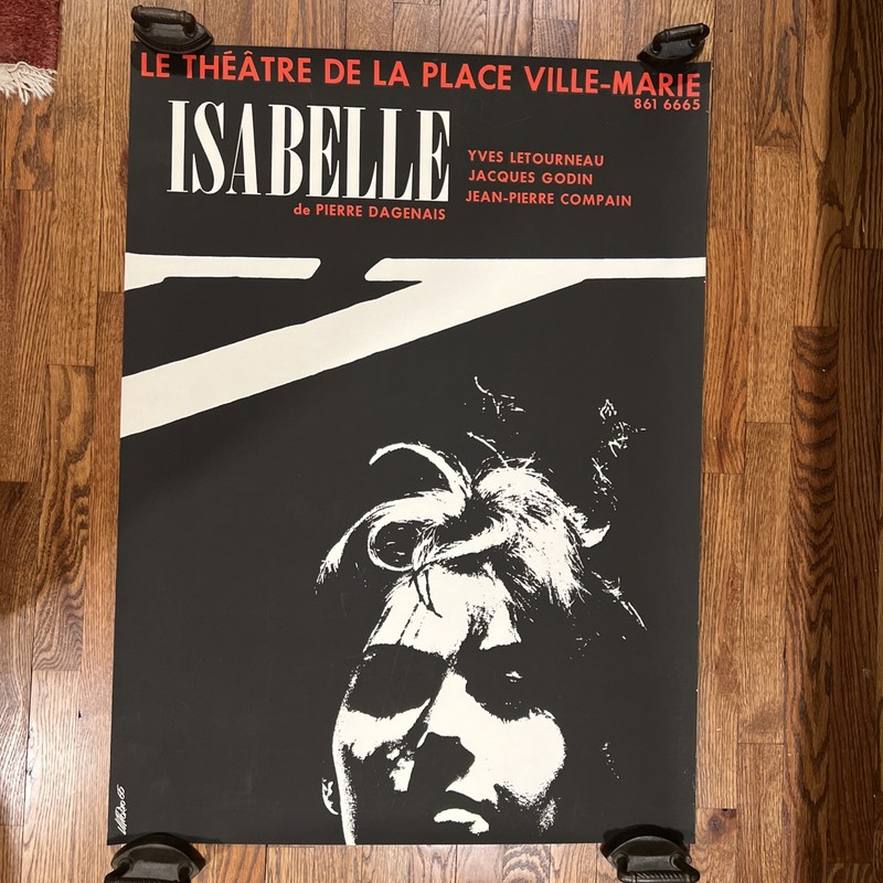 Original 1980’s Vittorio Fiorucci poster for Canadian production:  Isabelle NOS 