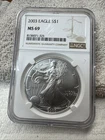 2003 American Silver Eagle Coin - NGC MS69 - No Reserve !!