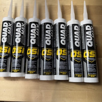 7 QTY - OSI QUAD MAX 9.5-oz Window and Door Beige 435 Paintable Advanced Caulk