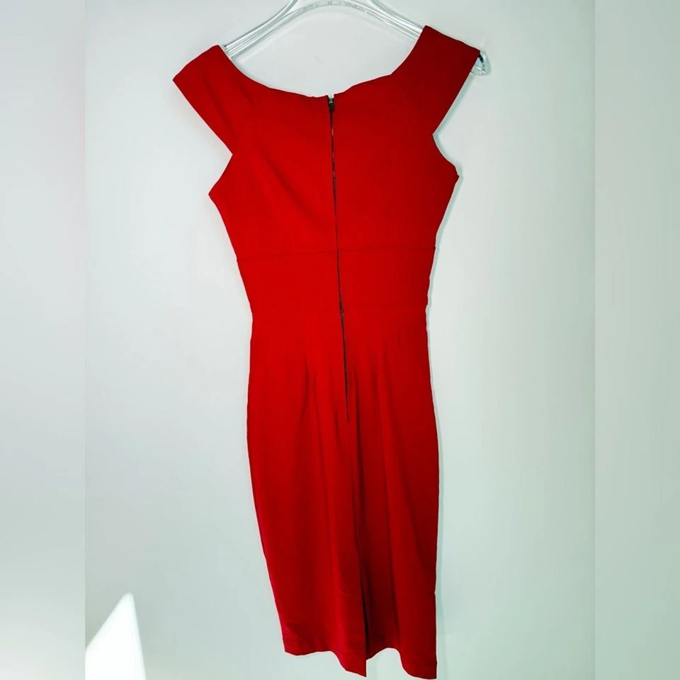 VESTIDO BETTIE PAGE rojo acebo pin up rockabilly menear xs Foto 3 de 4