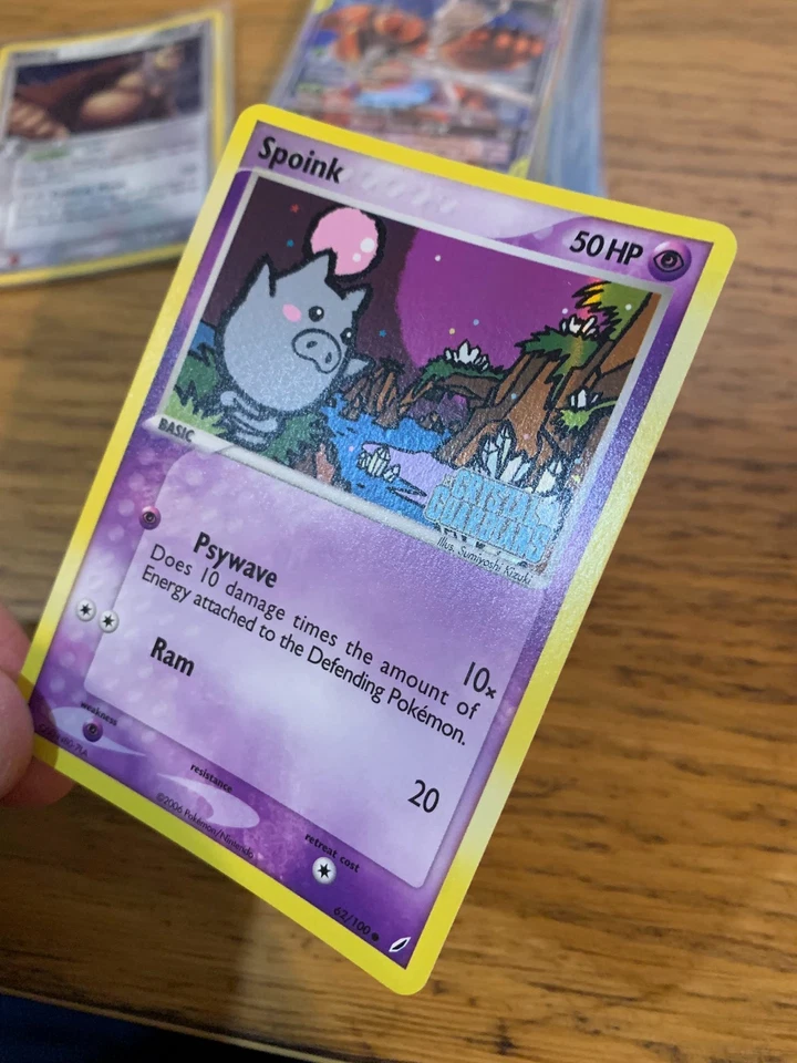 NM! Spoink (62/100) EX Crystal Guardians Stamped Reverse Holo Pokemon Card! - Image 4 of 4