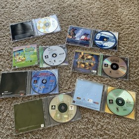 x84 PS1 Video Game Lot! Untested - Some Complete - Metal Gear Army Men NBA Qbert