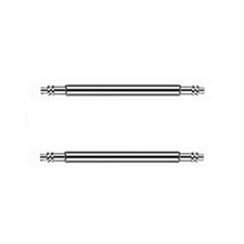 2x Spring Bars Pins Watch Strap Stainless Steel for 16/ 18/ 20/ 22/ 24mm Straps