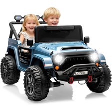24V 2 Seater Ride on Car Toy for Kids 4x4 Ride on Truck w/Parent Control Blue