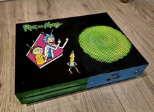 Custom Hand-painted Xbox One S Console. Rick and Morty Theme, unique Art Mod.