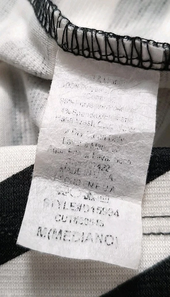 Vestido regata Love Culture tamanho M Body Con geométrico mod clube festa sexy listrado P&B - Imagem 4 de 4