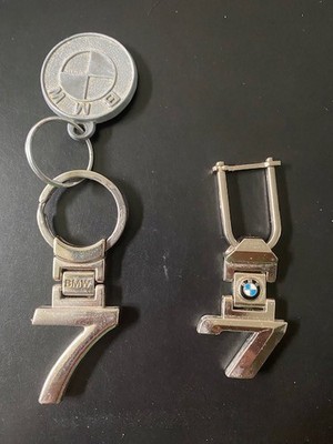 Lot of two - BMW Series 7 Keychain Sealed Stainless Steel / Metal Keyring Logo