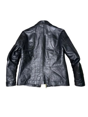 Joe McCoy Deadwood Horsehide Leather Jacket Black Talon Zip Size