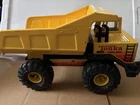 Vintage 90’s Tonka Turbo Diesel XMB-975 P Toy Dump Truck Yellow Metal 16”L  10”H