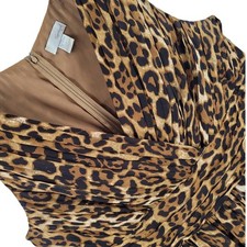 Spiegel Silk Animal Print Empire Waist Midi Dress Plus Size